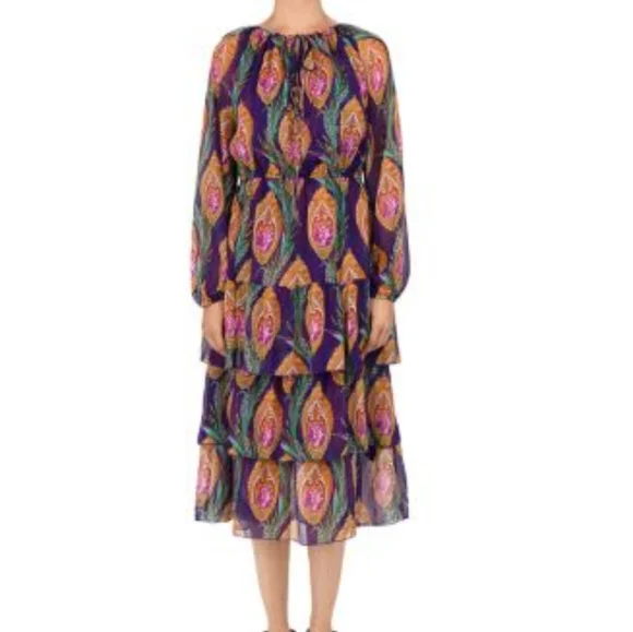 The Kooples silk floral maxi Sz M - Picture 2 of 13